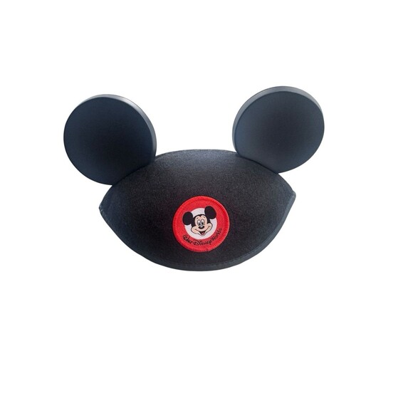Mickey Mouse Ears Felt with Plastic Ears  Vintage from Disney World Size Infant - Picture 1 of 13